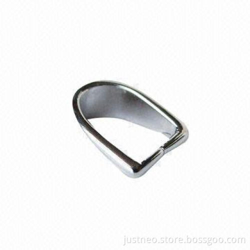 Solid 925 sterling silver/figure D-shaped pinch bail pendant connector